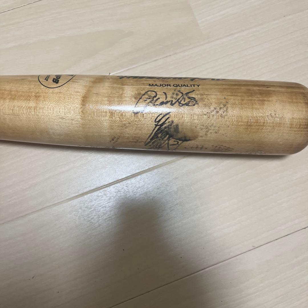 炭谷銀仁朗　バット　サイン入り