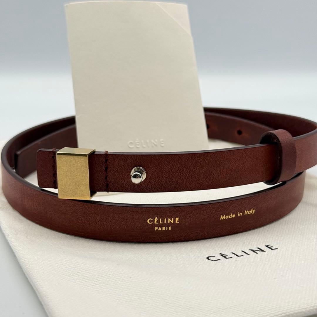 ✨極美品✨CELINE ベルト レザー ゴールド金具 レディース 付属品有り