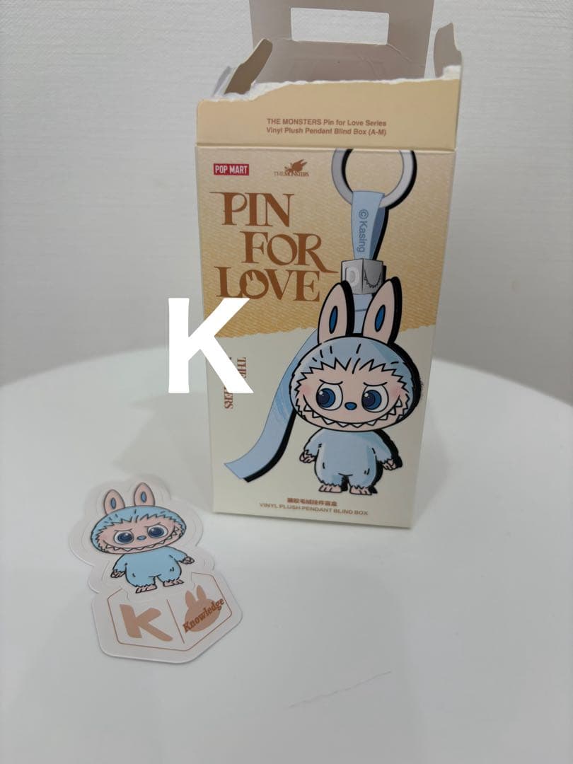 Labubu アルファベット【K】ラブブ ぬいぐるみ ペンダント popmart