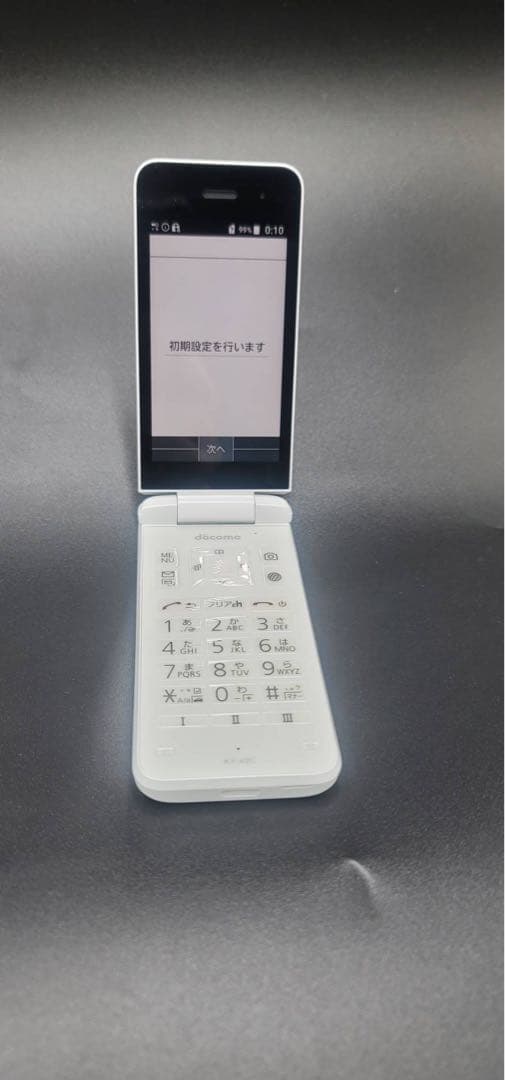 ドコモ KY-42C ホワイト ガラホ 折りたたみ式携帯電話