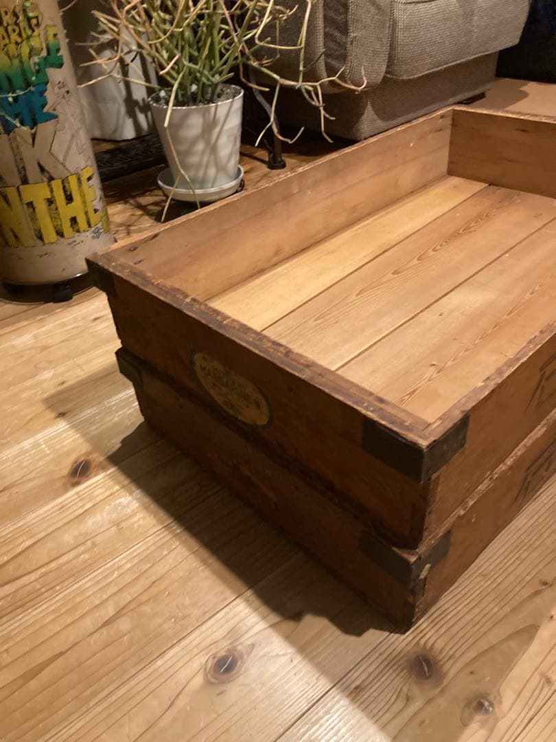 昭和レトロ　お菓子屋木箱　レトロケース　店舗什器　大6台まとめて⑥