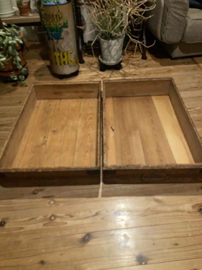 昭和レトロ　お菓子屋木箱　レトロケース　店舗什器　大6台まとめて⑥