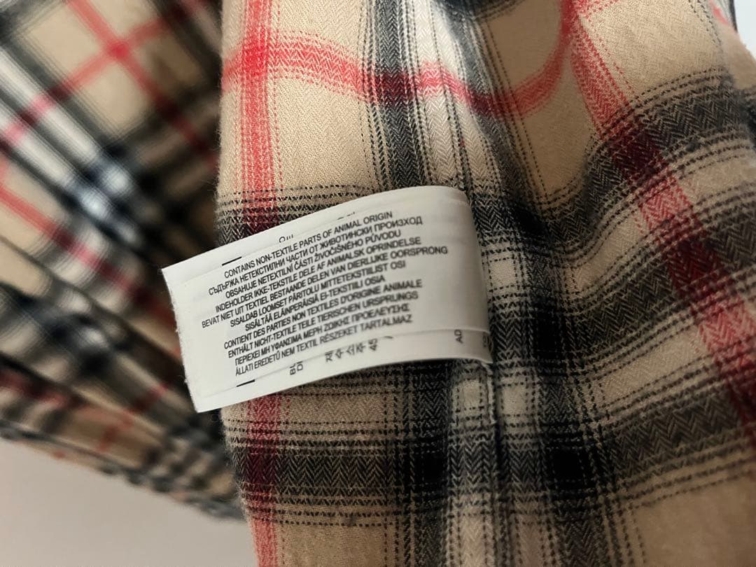 お*こ様 Burberry 21aw チェック長袖シャツ 180/96A Mサイ