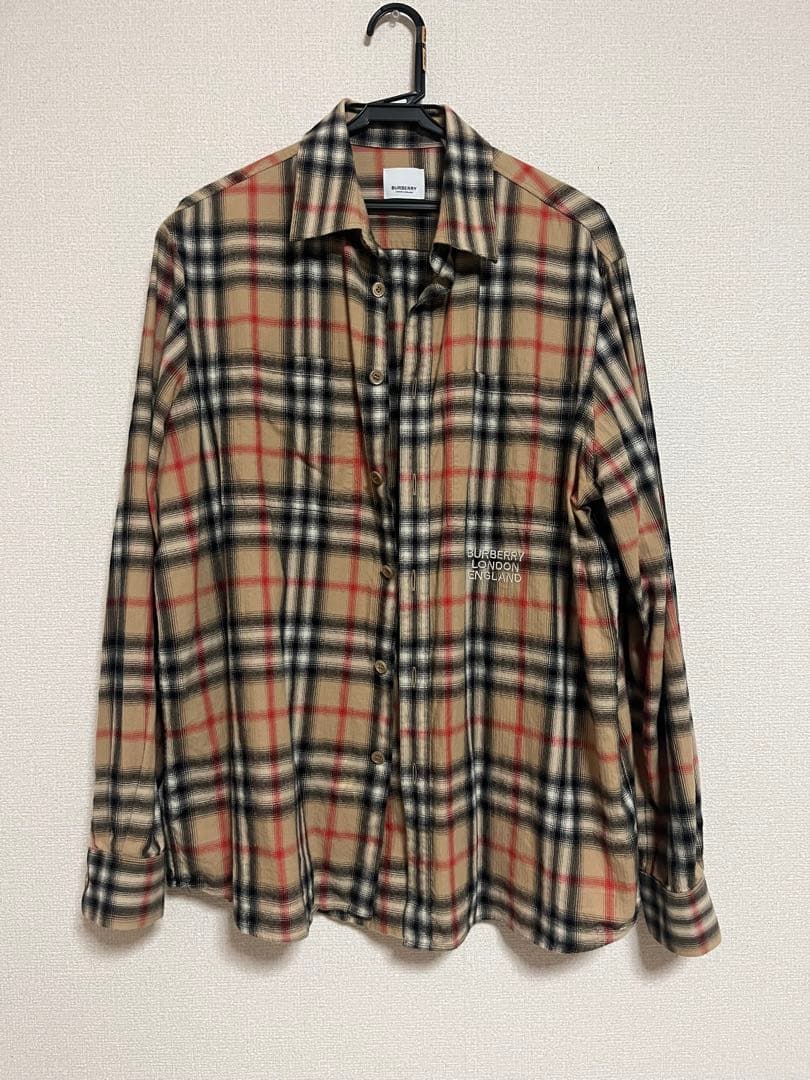 お*こ様 Burberry 21aw チェック長袖シャツ 180/96A Mサイ
