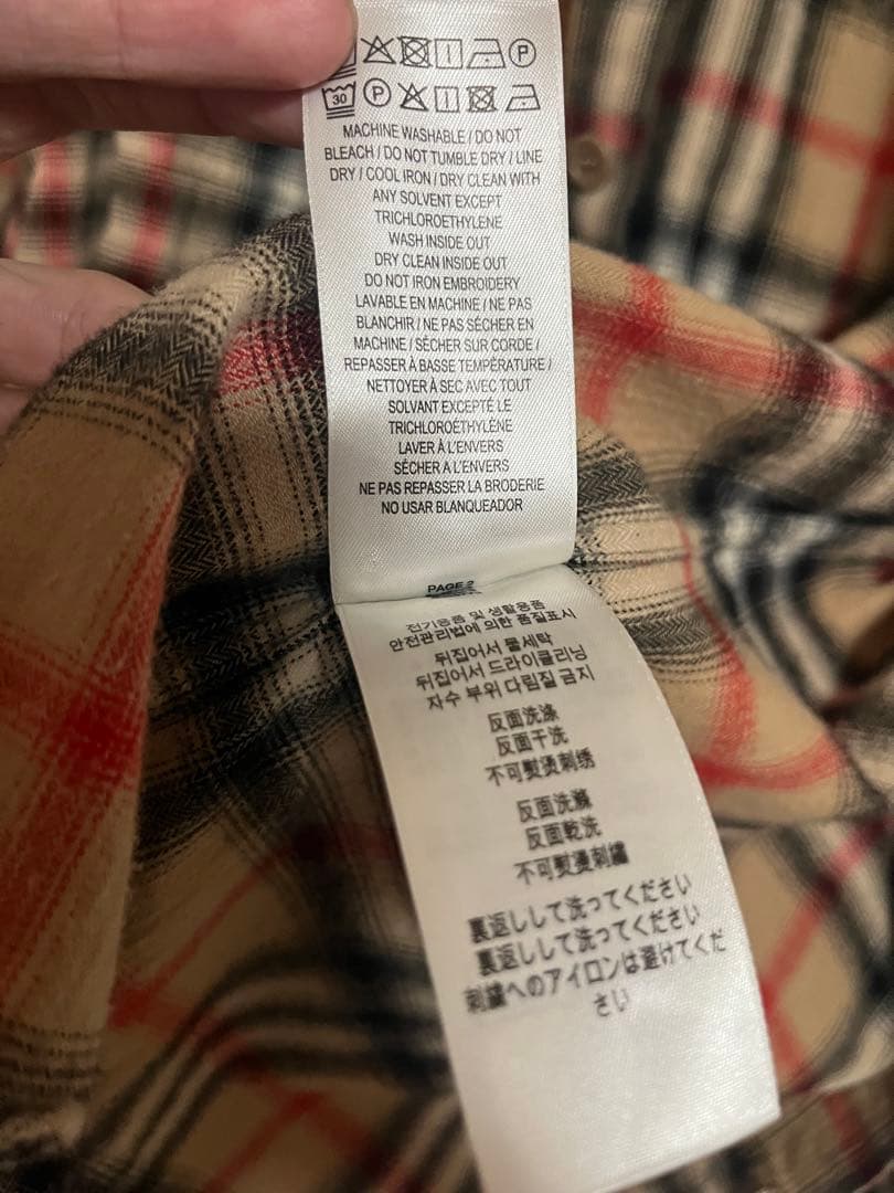 お*こ様 Burberry 21aw チェック長袖シャツ 180/96A Mサイ