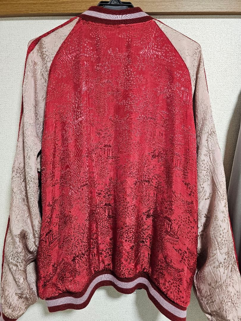 スカジャン　花旅楽団　雀　梅の花