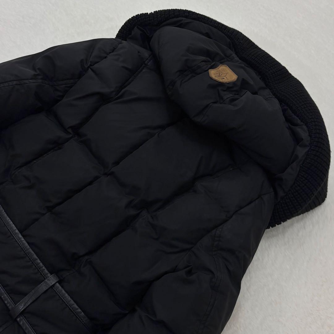 h*6様 マッカージュ　ダウンコート　レザー　ニット　KAY-NFR同型　ブラッ