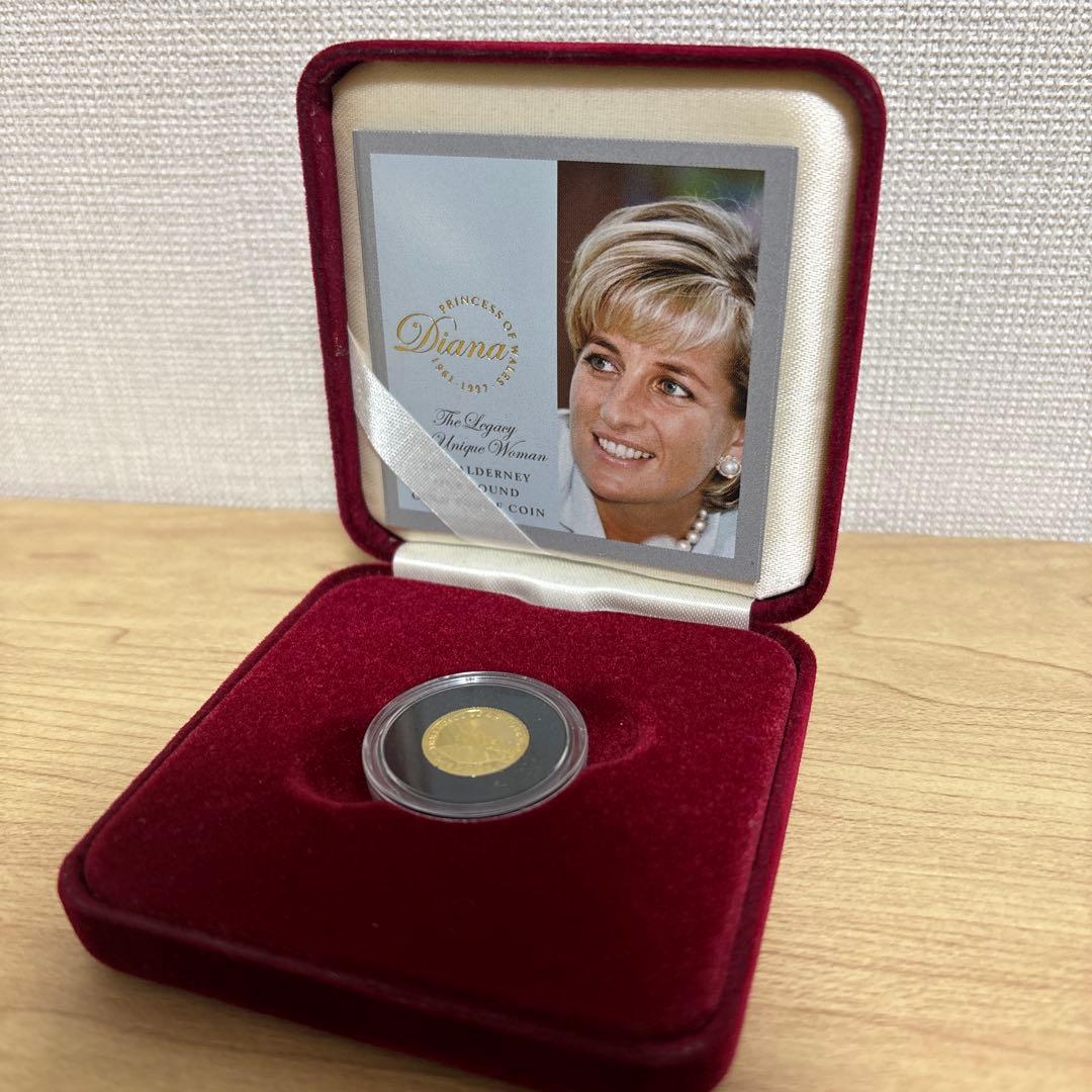 オルダニー　2007年　ダイアナ妃没後10年　1/25オンス金貨 純金　保証書付