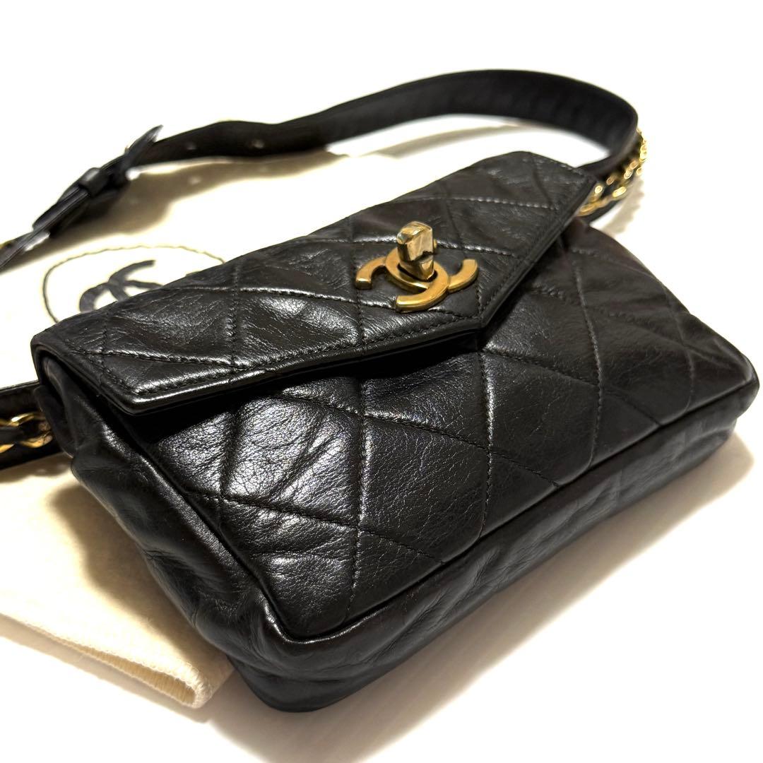 CHANEL マトラッセ ラムスキン ウエストバッグ ボディーバッグ　ショルダー