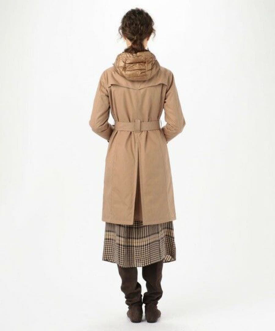 極美品 HERNO ヘルノ ダウンコンビトレンチコート ベルト ベージュ系 ML