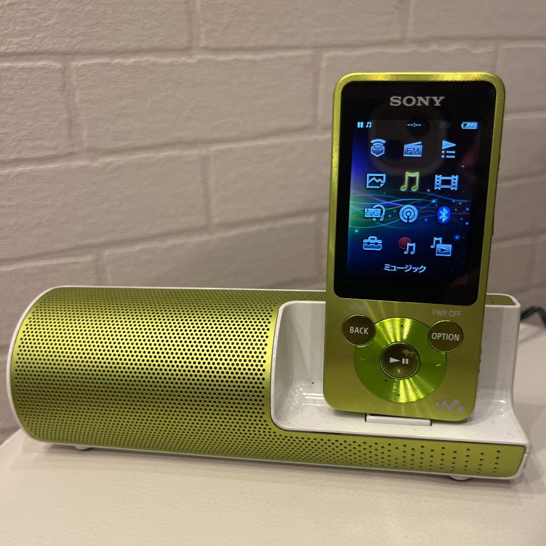 ソニー　ウォークマン　SONY 緑　グリーン　スピーカー