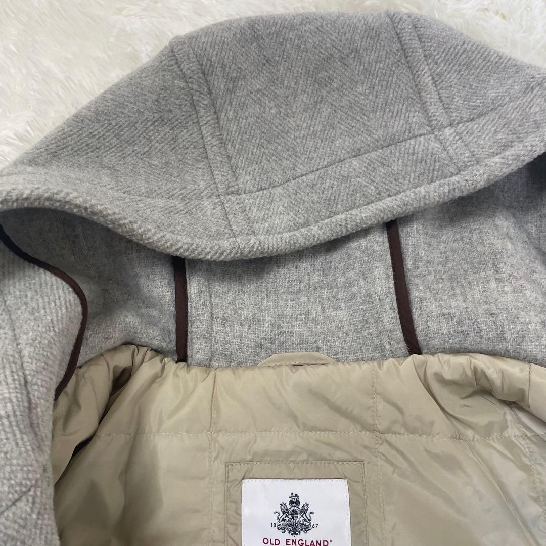 【極美品】　オールドイングランド　ダッフルコート　グレー　ヘリンボーン 36