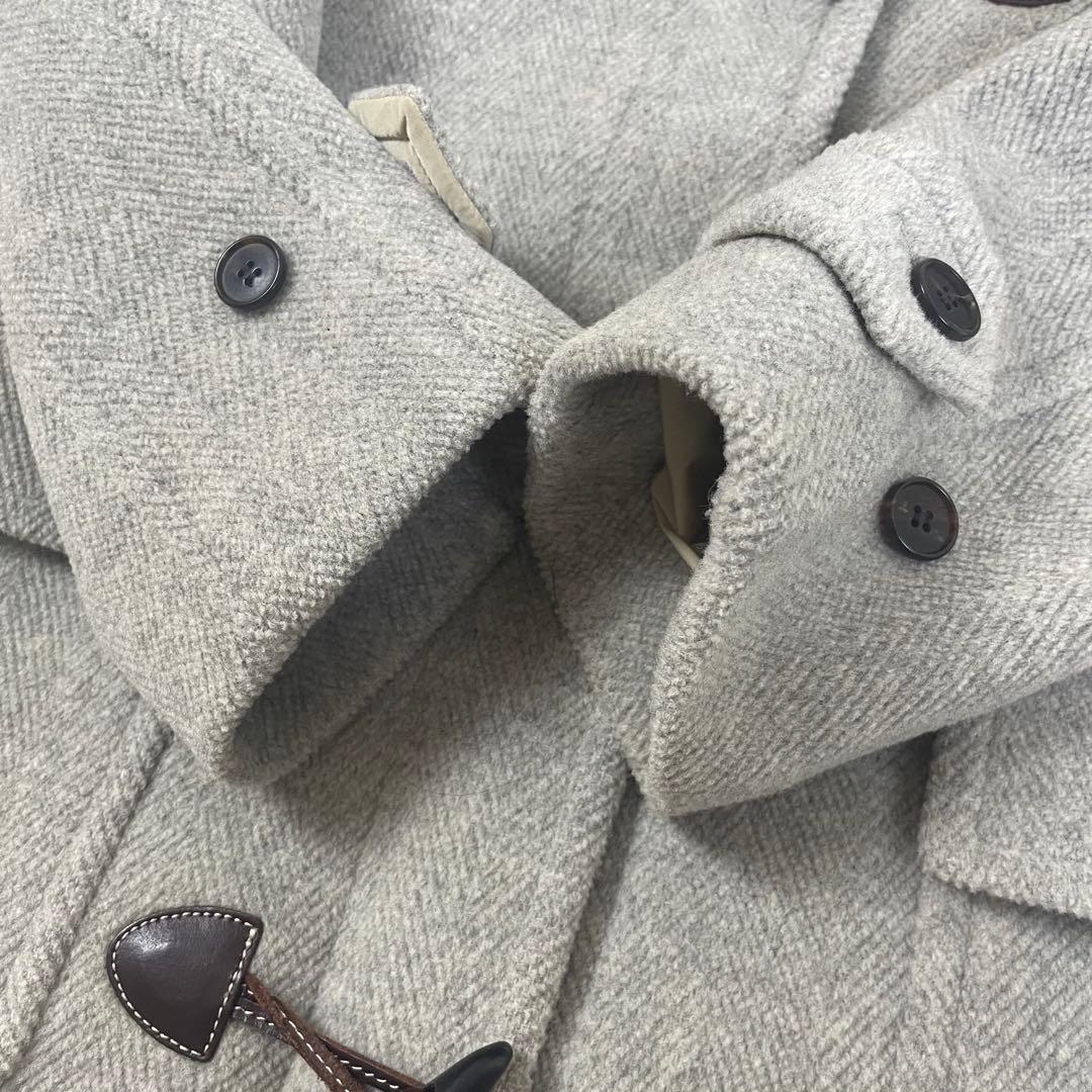 【極美品】　オールドイングランド　ダッフルコート　グレー　ヘリンボーン 36