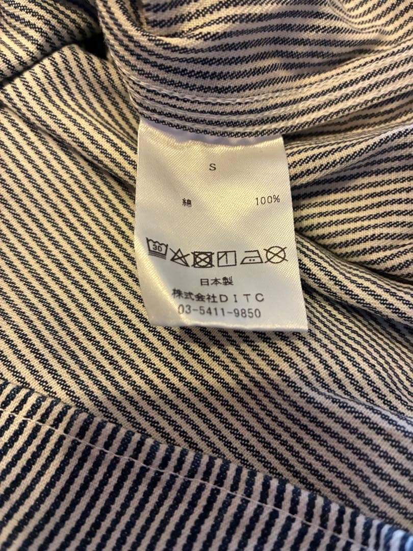 トップス BOWWOW WORK HICKORY STRIPE PO SHIRTS