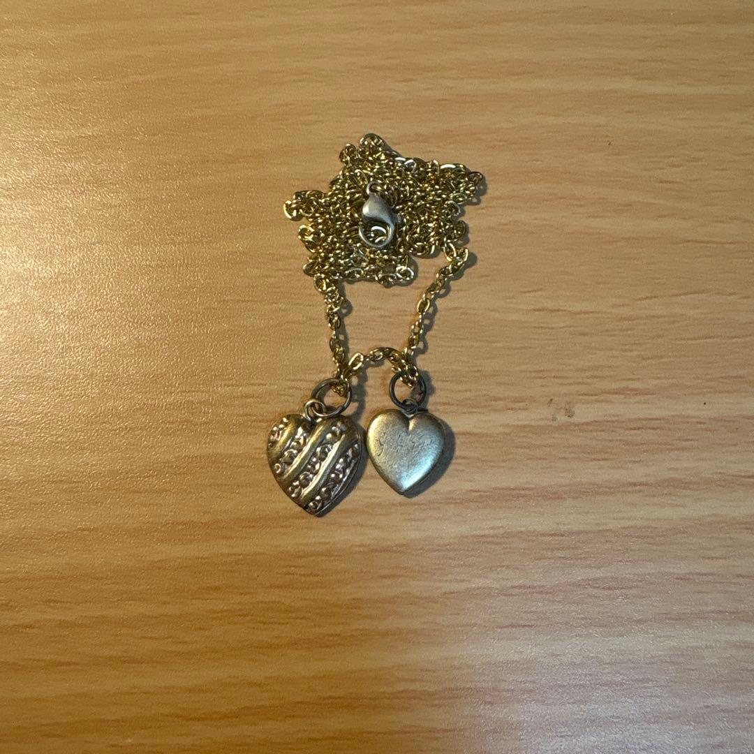 スイートハートジュエリー　ゴールド ハート型チャーム ネックレス　2個セット