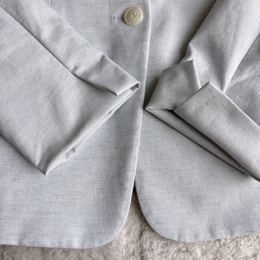 PLST綿麻混カラーレスパンツスーツ ジャケットMパンツS 春夏