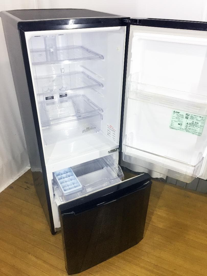 30日迄！送料無料★三菱　ラウンドカット　２ドア冷蔵庫　【MR-P15Y】