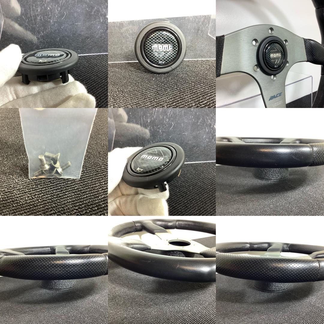 モモ レース レザーステアリング 良品 2000年製 ホーンボタン ネジ付