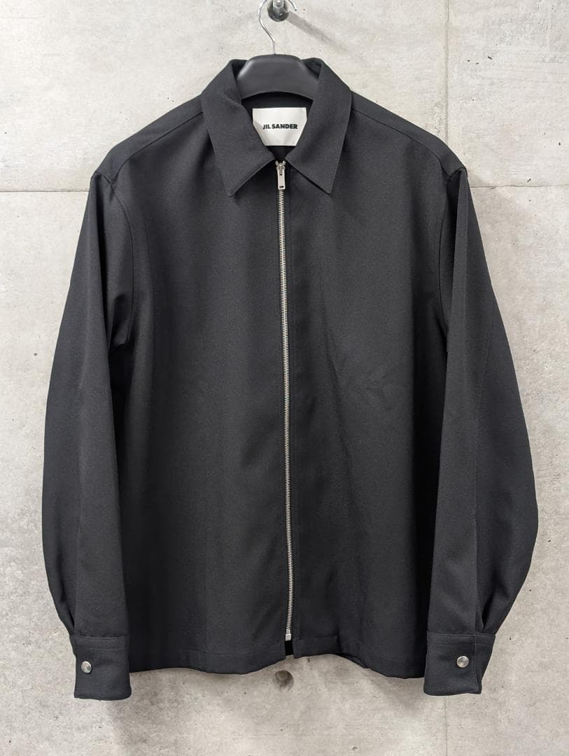 JIL SANDER ジルサンダー ジップアップ シャツジャケット ブラック