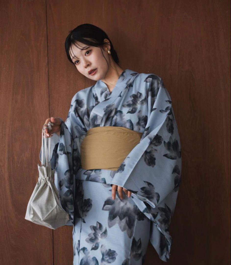 【お値下げ可能】mideal 浴衣3点セット　水色