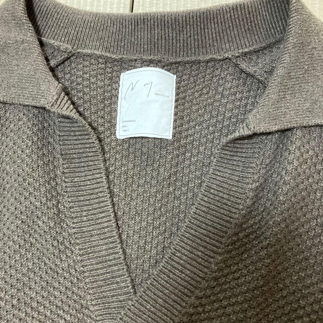 本日限定値下げ　25AW ANCELLM SKIPPER KNIT(BROWN)