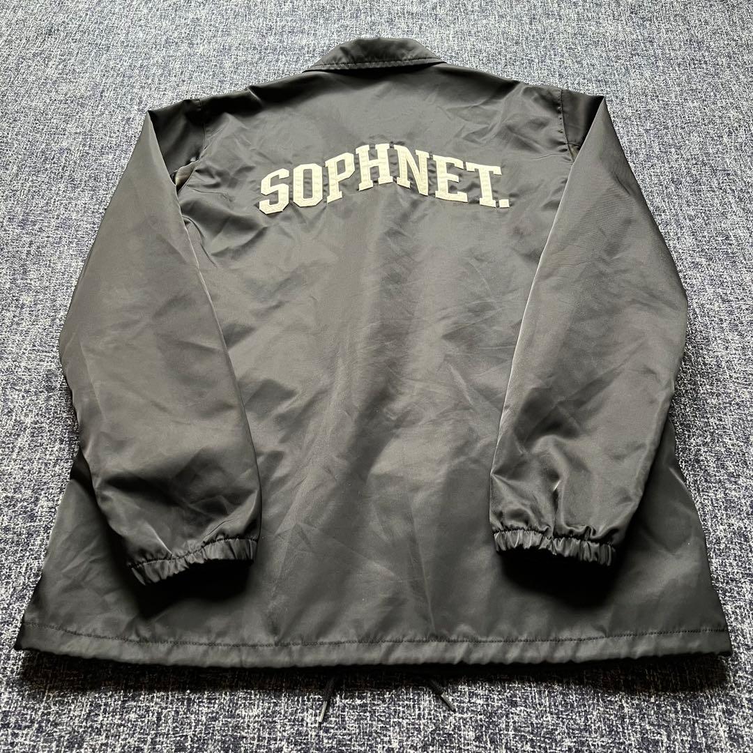 鉄雪SOPHNET. ナイロンジャケット 黒 ソフネット　コーチ　ブルゾン