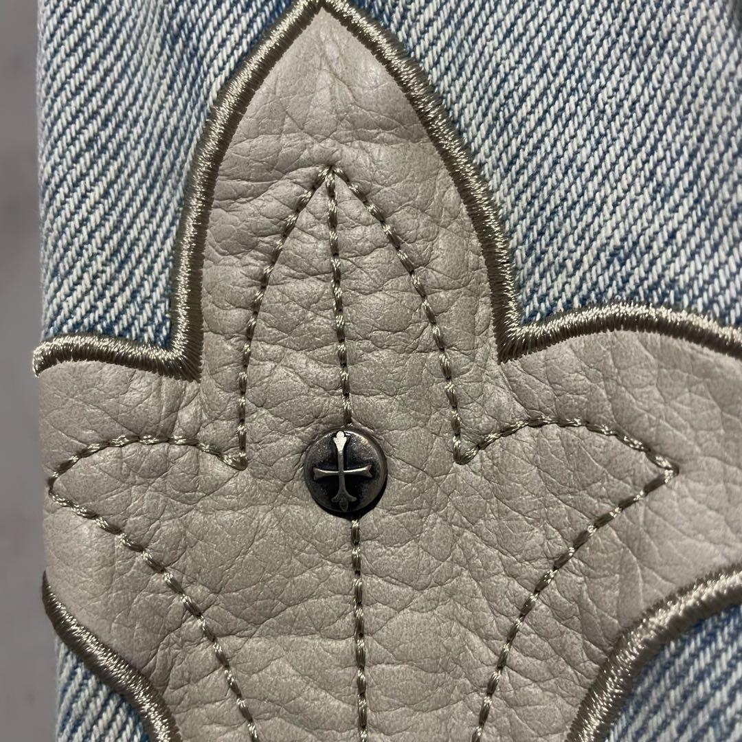 SUPPLIER サプライヤー クロスレザーパッチ　バギーデニムパンツ