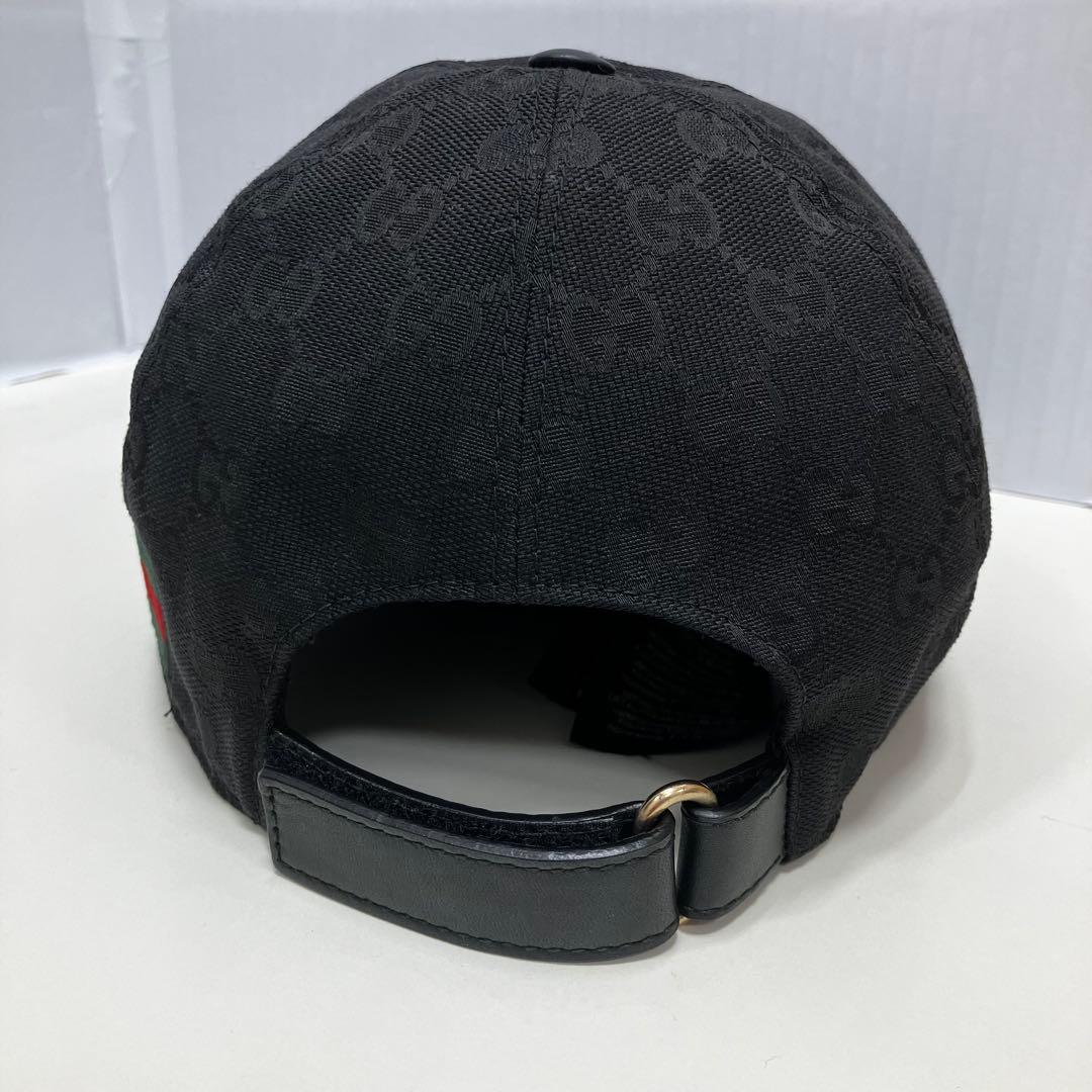 【ほぼ未使用】グッチ GGキャンパス シェリーライン キャップ 帽子 L 59