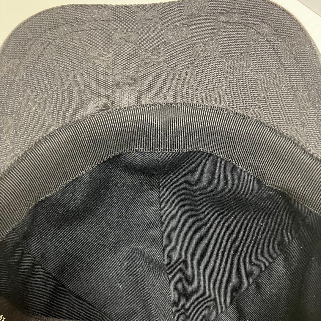 【ほぼ未使用】グッチ GGキャンパス シェリーライン キャップ 帽子 L 59