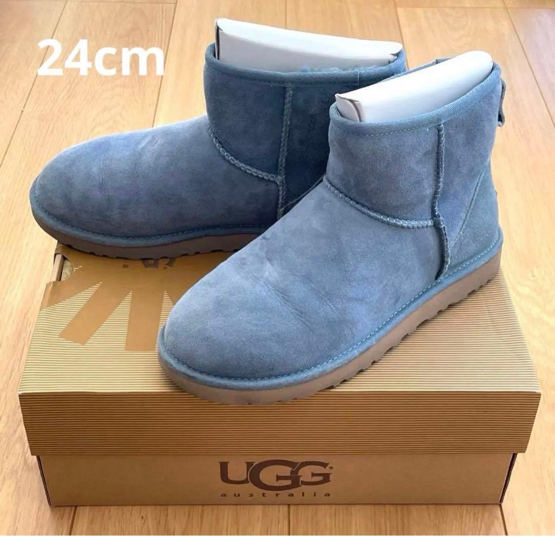 UGG クラシックミニムートンブーツ ブルー美品
