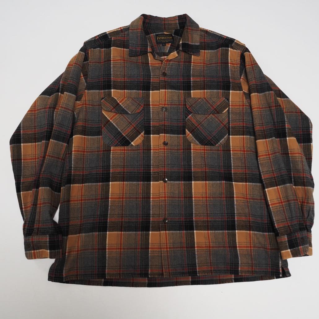 ビルウォールレザー別注 PENDLETON オンブレボートシャツ 925銀ボタン