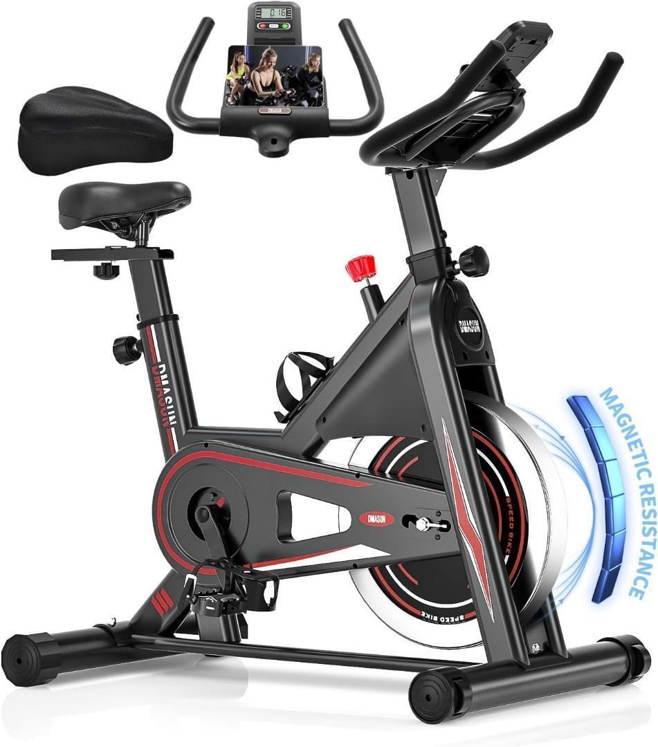 DMASUN エアロバイク 家庭用 静音スピンバイク フィットネスバイク 静音