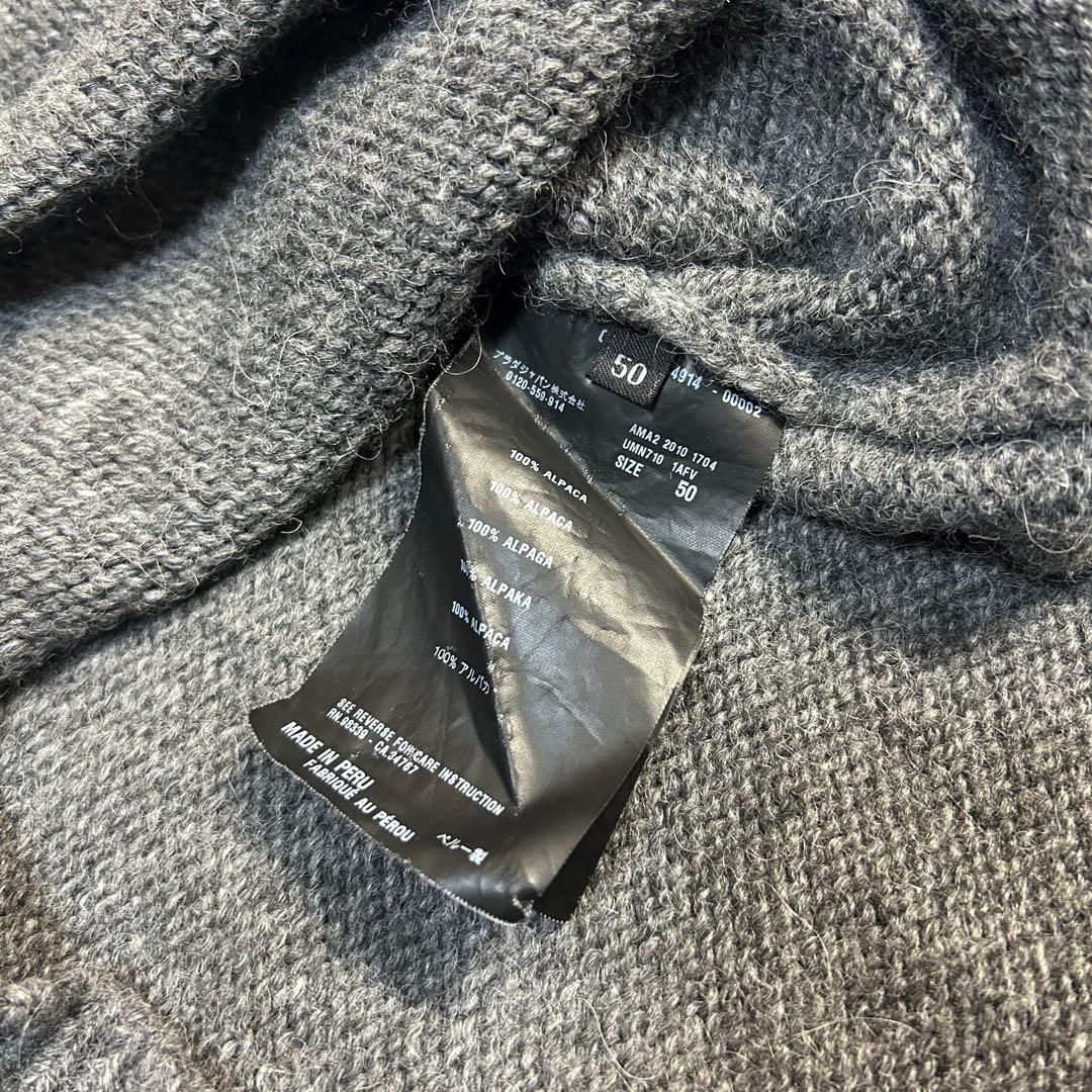 トップス 10aw archive Prada Alpaca Half Zip Knit