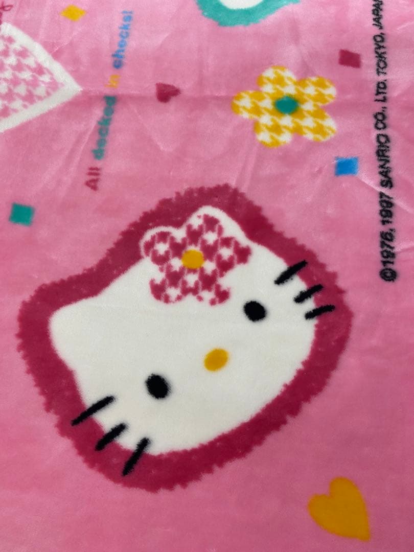 昭和レトロ　ハローキティ カーペット ラグ ブランケット