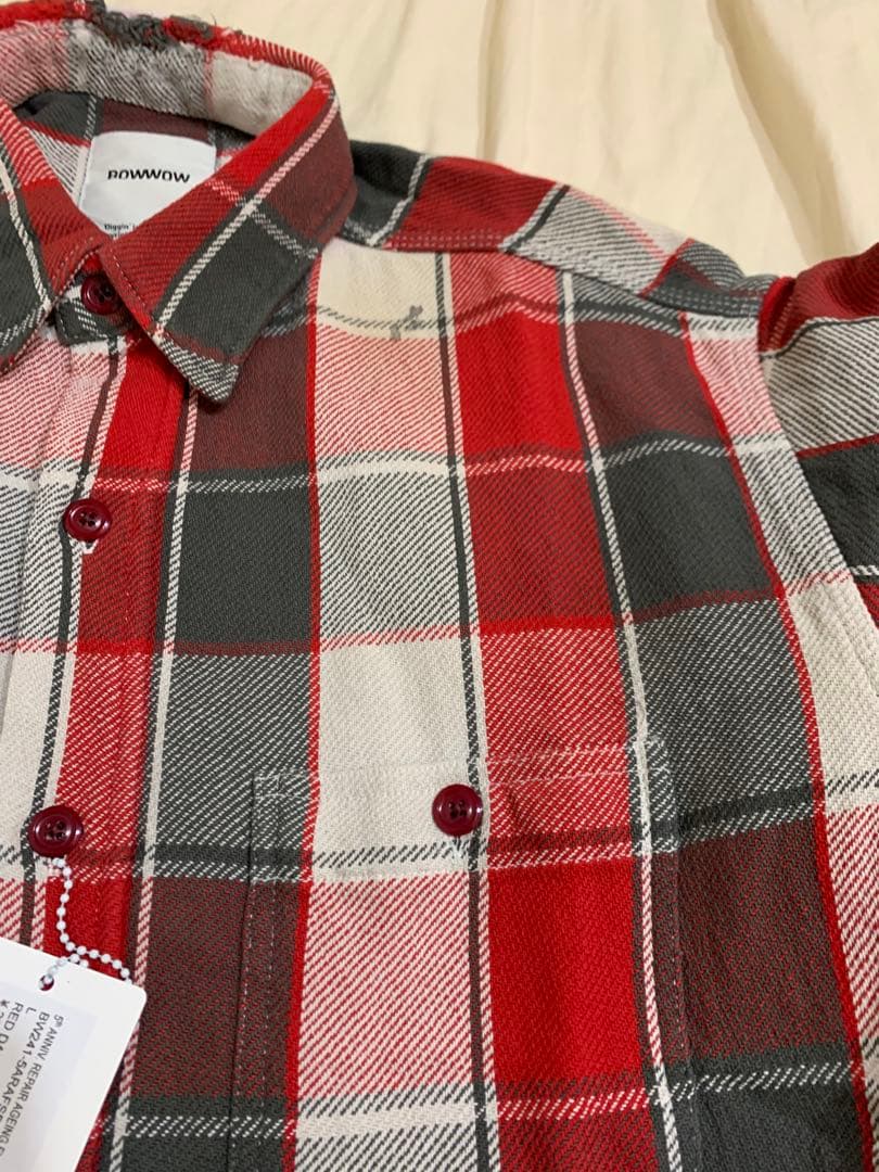 8*k様 BOWWOW 5周年リペアエイジングフランネルシャツ