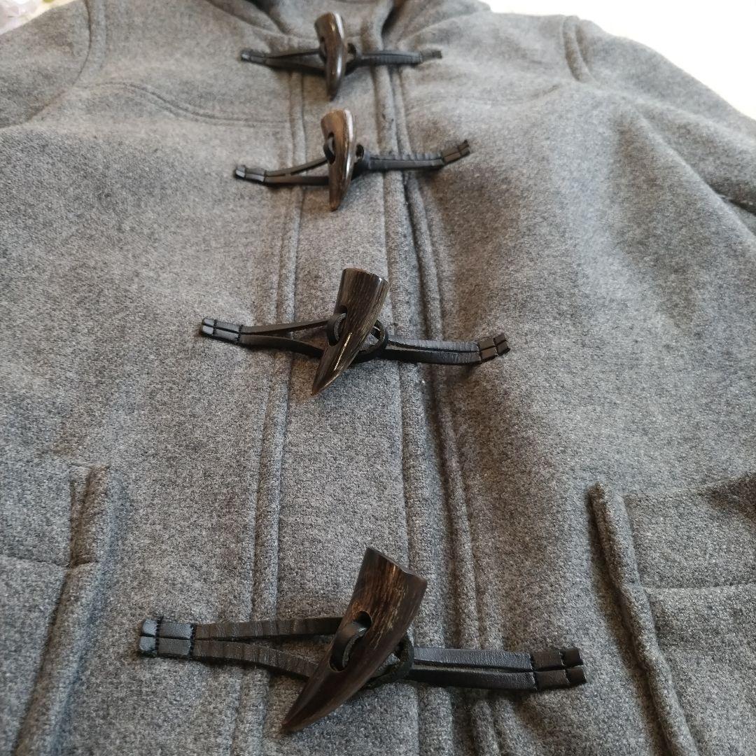 グリーンレーベルリラクシング　ウールメルトンダッフルコート グレー　Lサイズ