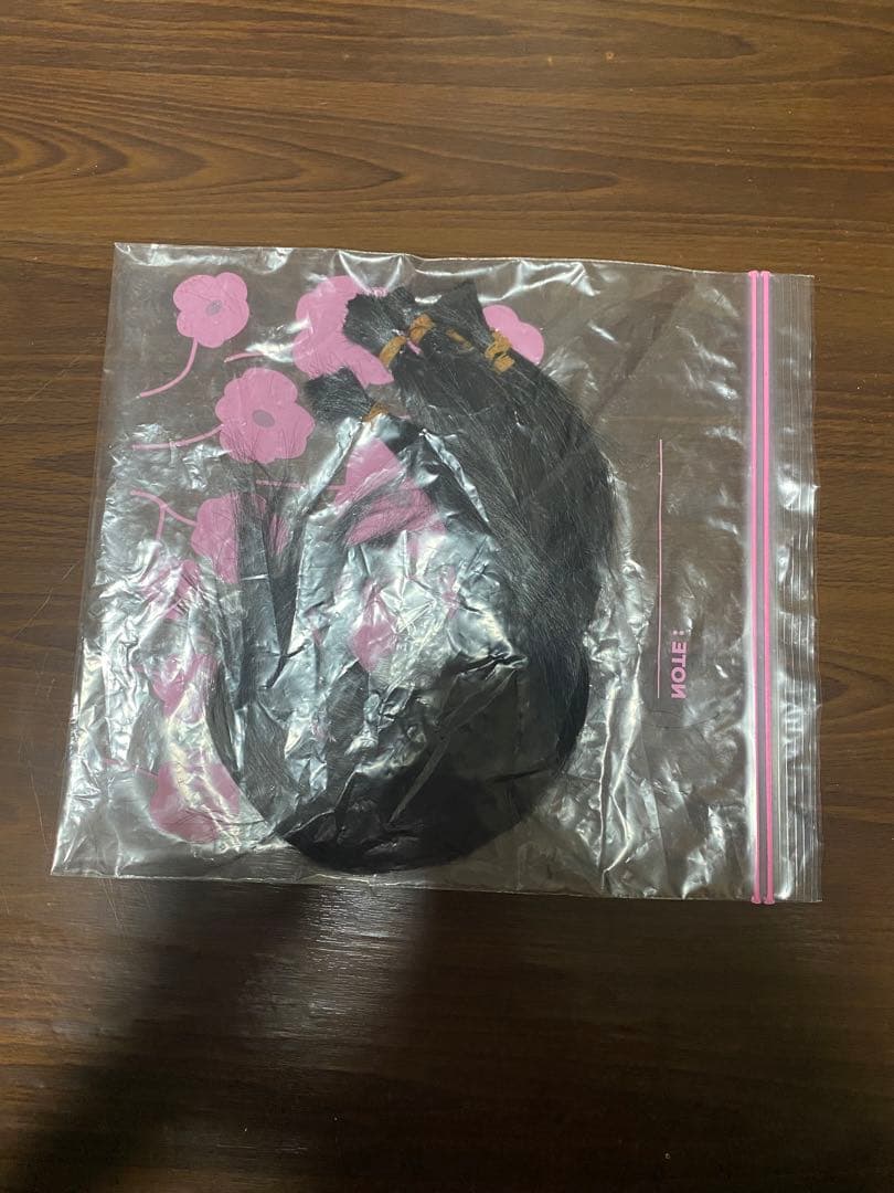 髪の毛 ウィッグ 黒髪 束