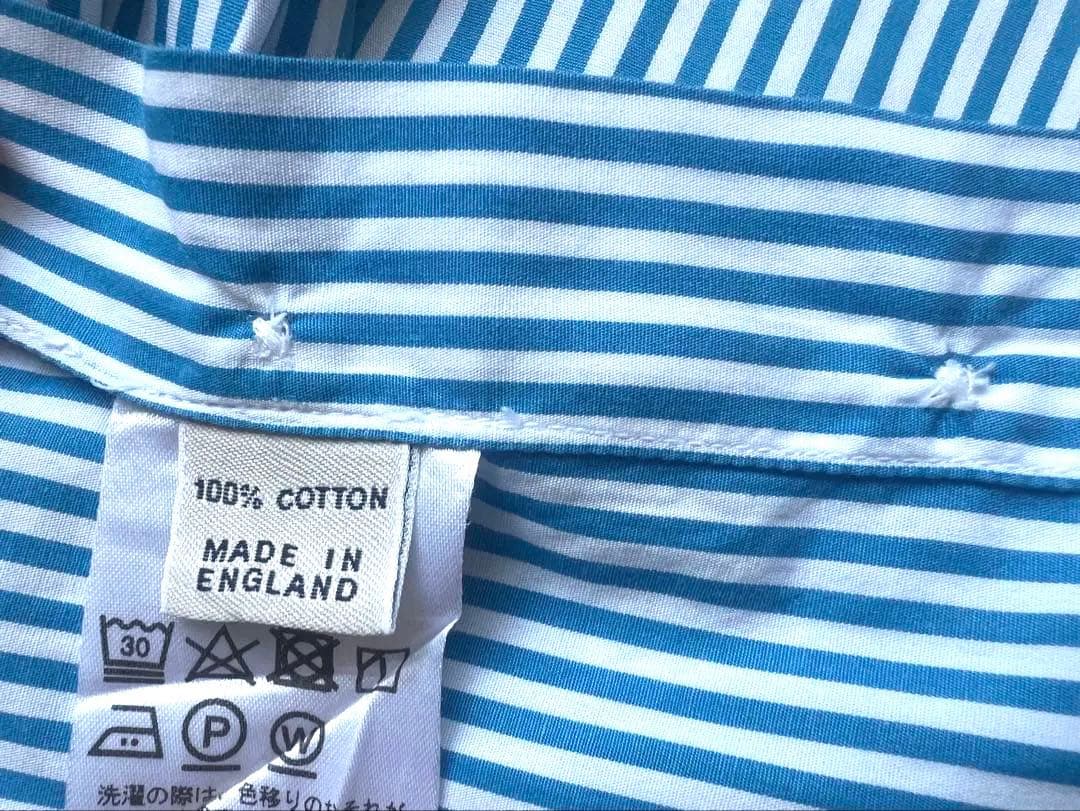 【極美品】Drake’s ドレイクス　ロンドンストライプシャツ　イギリス製　37