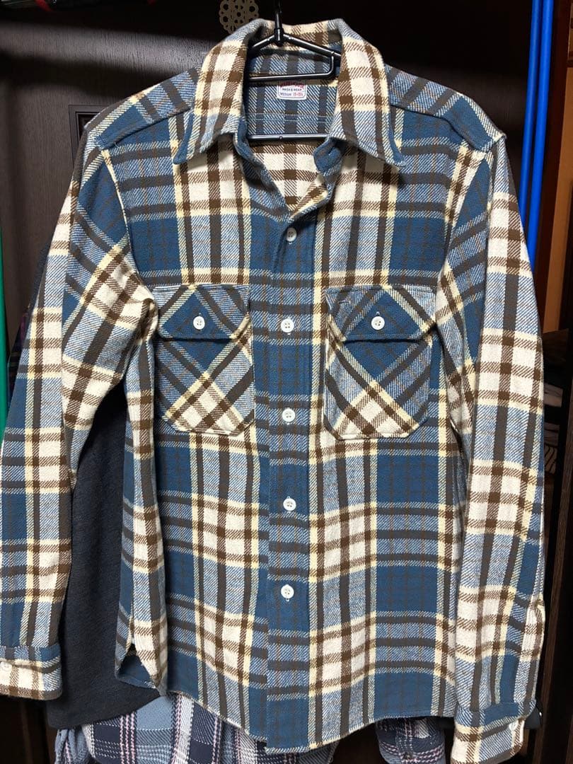 WAREHOUSE ネルシャツ M(15-15 1/2) 2枚セット