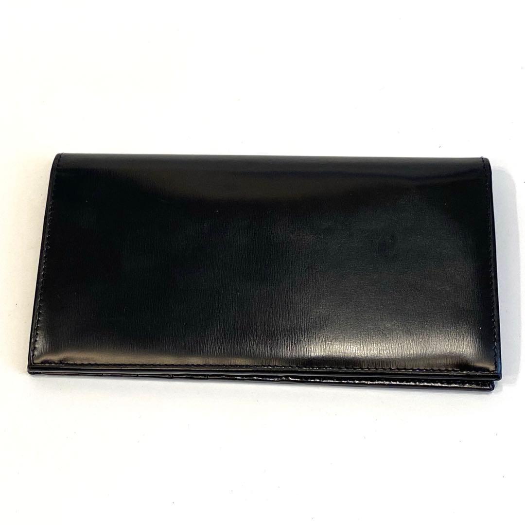 美品　カルティエ　cartier　長財布　レザーウォレット　パシャ　金ロゴ　黒