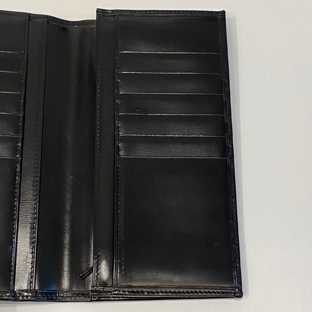 美品　カルティエ　cartier　長財布　レザーウォレット　パシャ　金ロゴ　黒