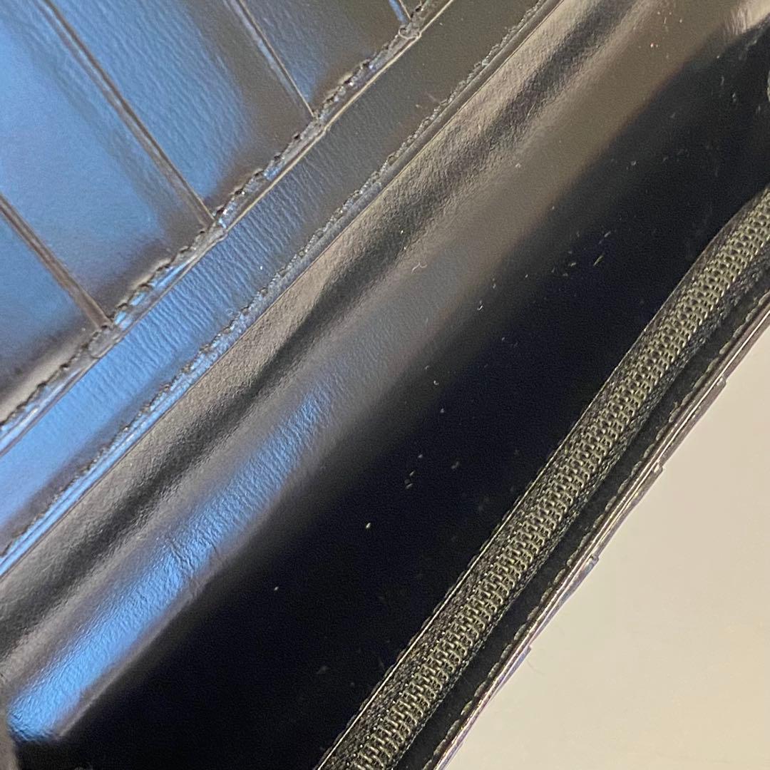 美品　カルティエ　cartier　長財布　レザーウォレット　パシャ　金ロゴ　黒