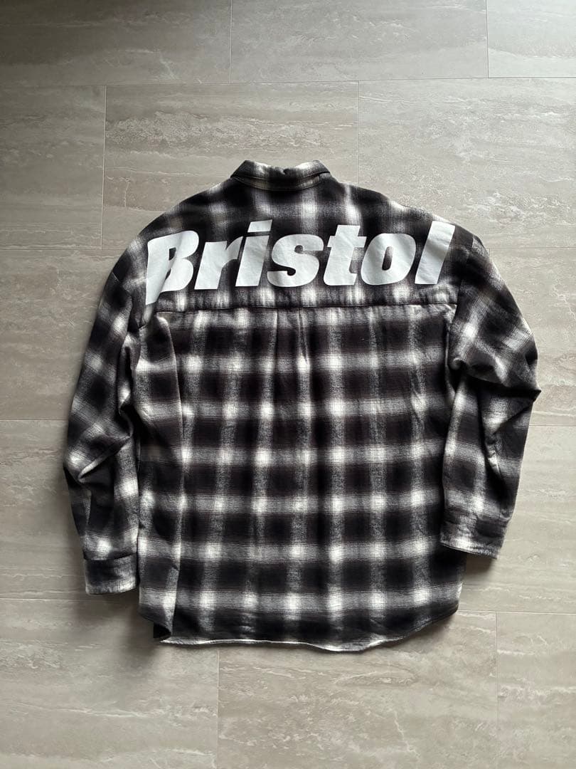 Bristol 長袖シャツ ブラックチェック　L 美品