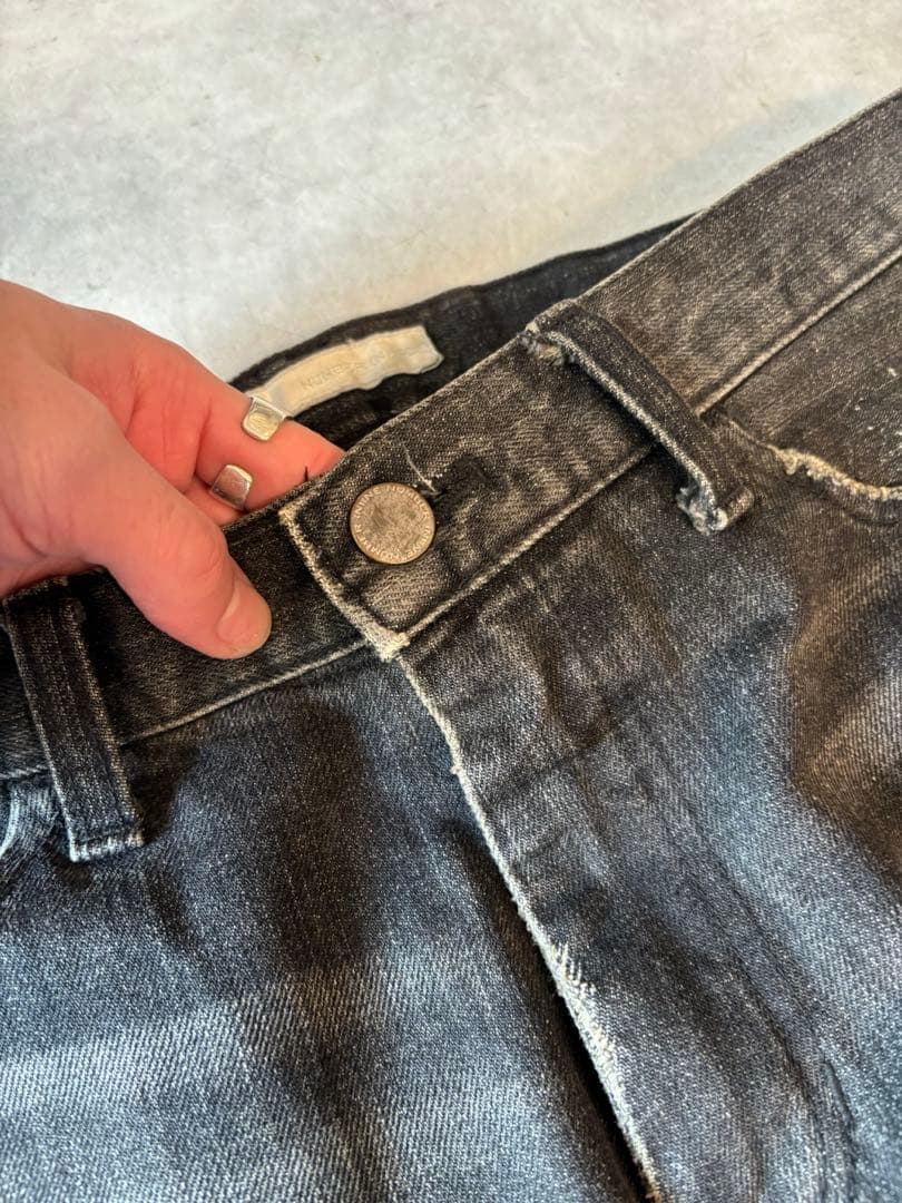 ナンバーナイン 01AW スタンダード期 名作 グランジデニム フレア キムタク