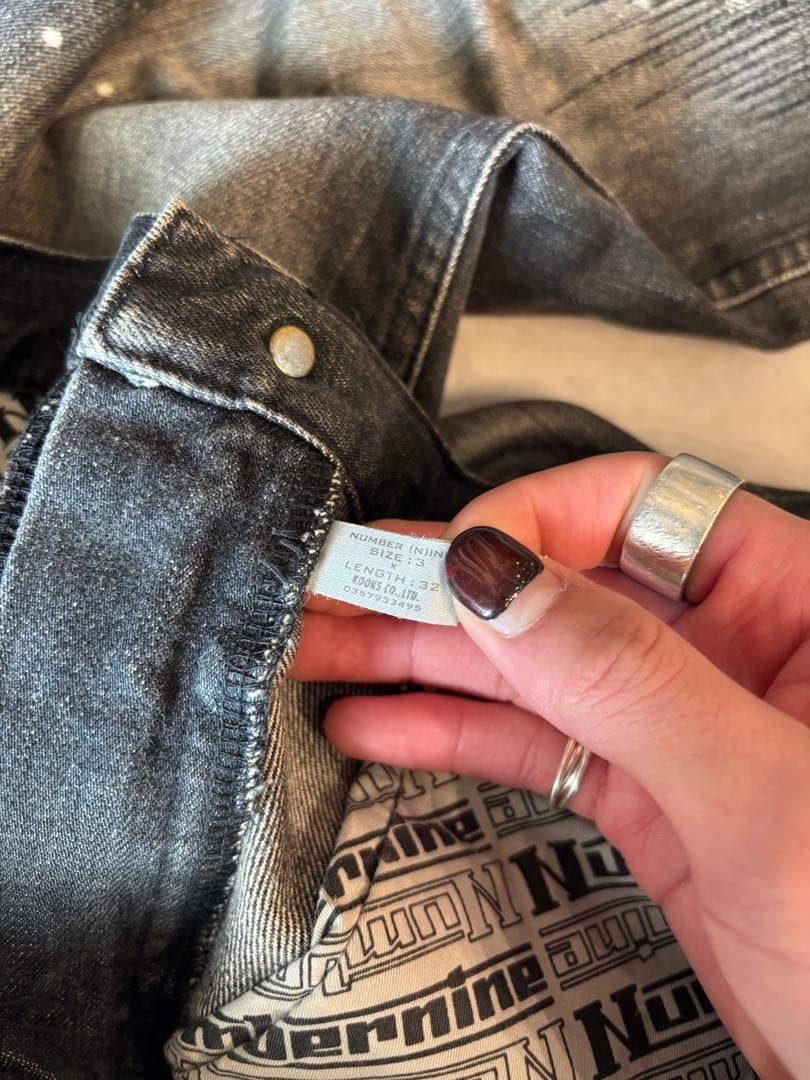 ナンバーナイン 01AW スタンダード期 名作 グランジデニム フレア キムタク