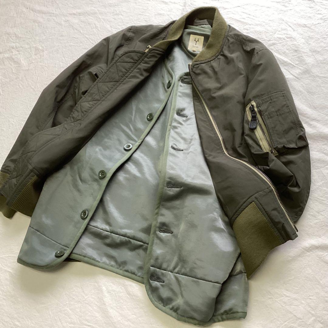 サイ Scye MA-1 フェイクレイヤード ドッキングデザイン オリーブ 38