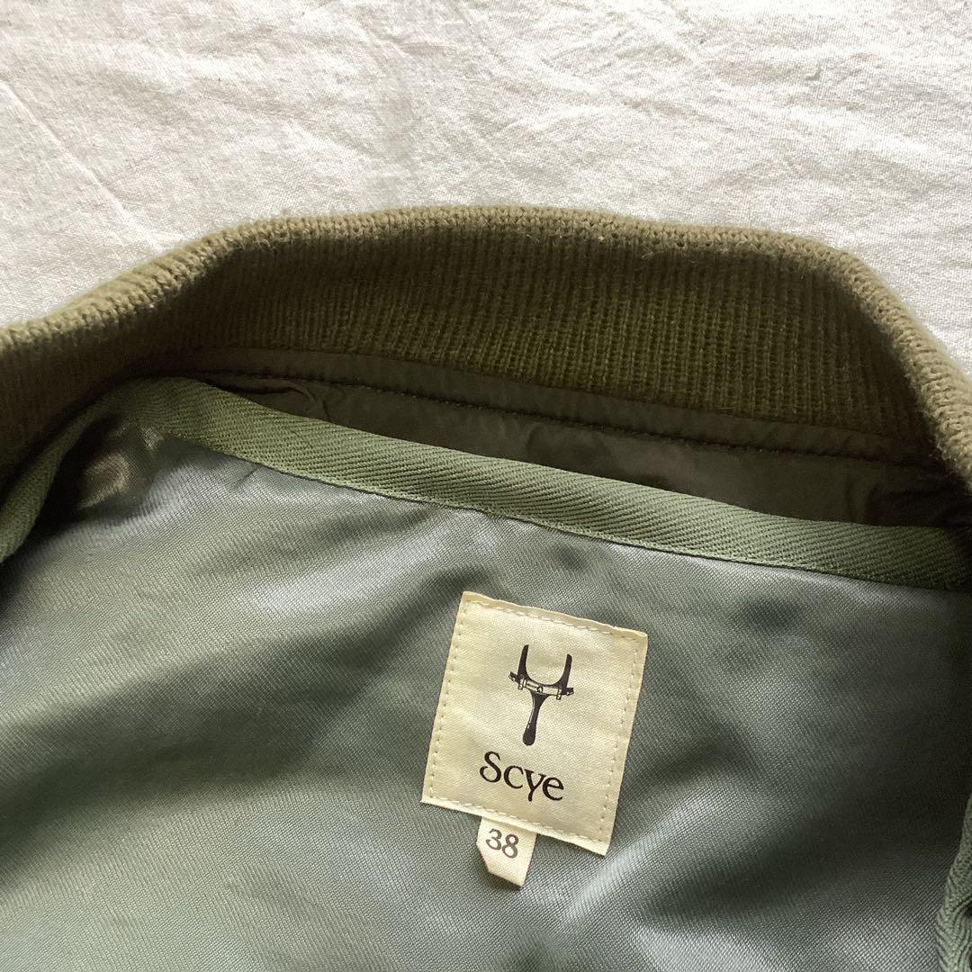 サイ Scye MA-1 フェイクレイヤード ドッキングデザイン オリーブ 38