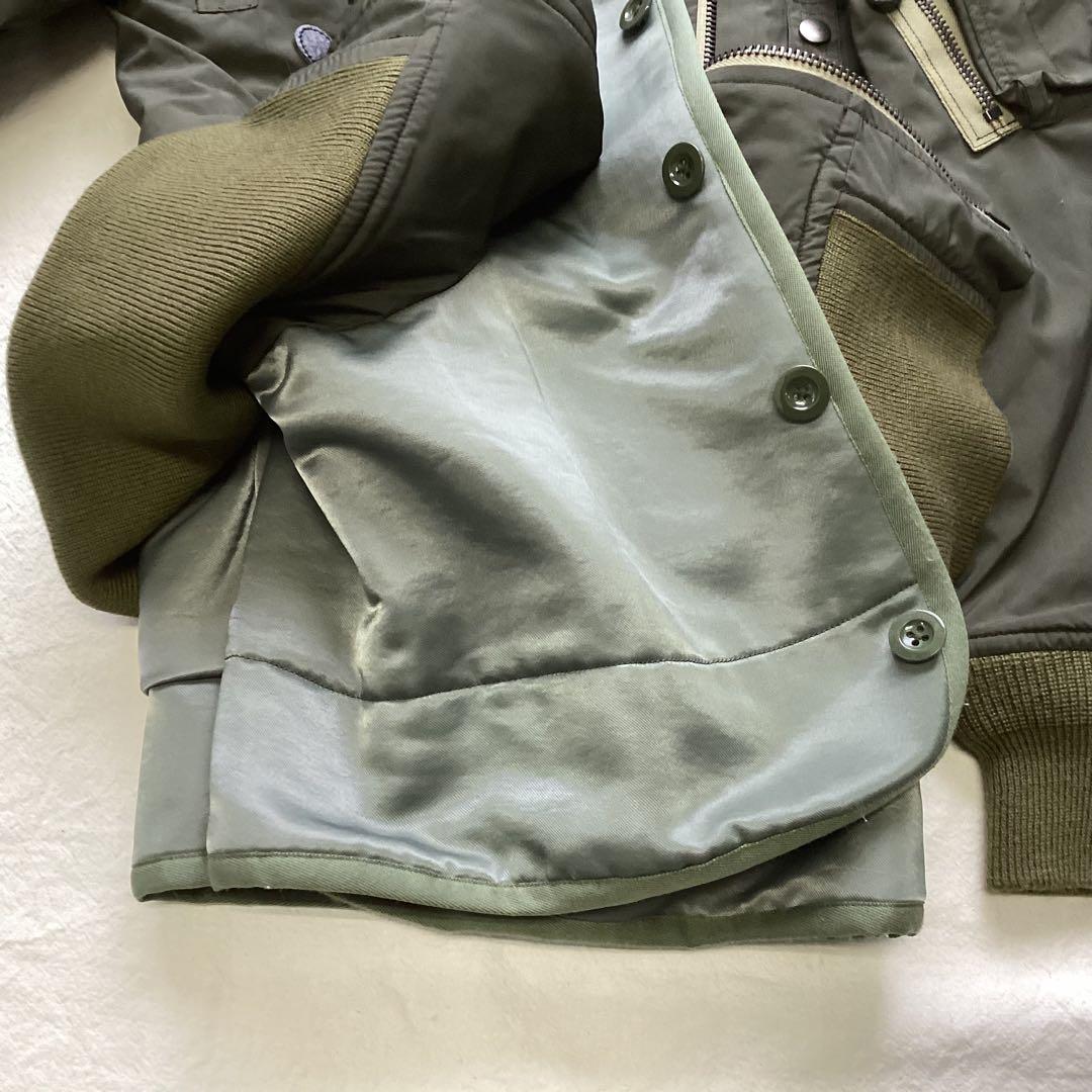 サイ Scye MA-1 フェイクレイヤード ドッキングデザイン オリーブ 38