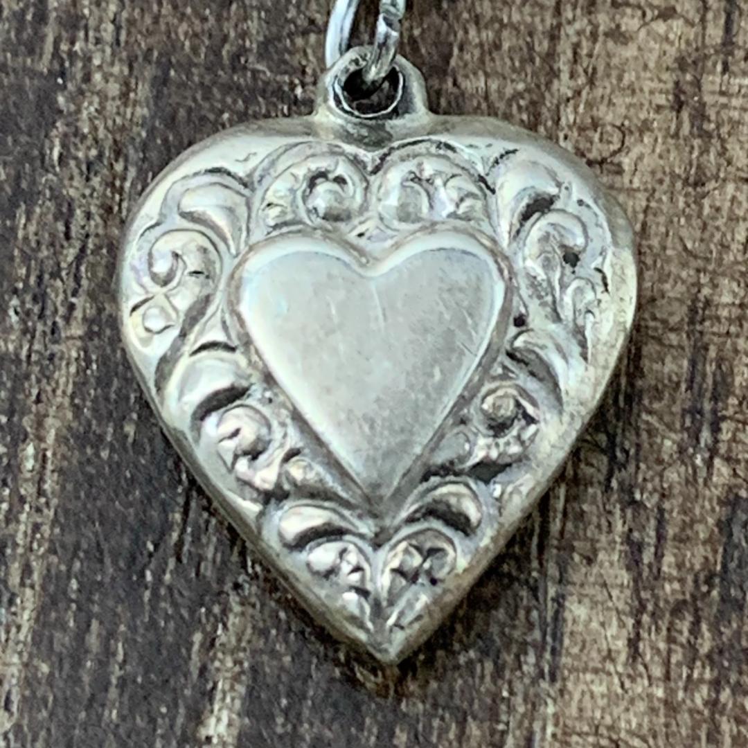 スウィートハートジュエリー両面デザイン 渦巻 シルバー ヴィンテージ ネックレス