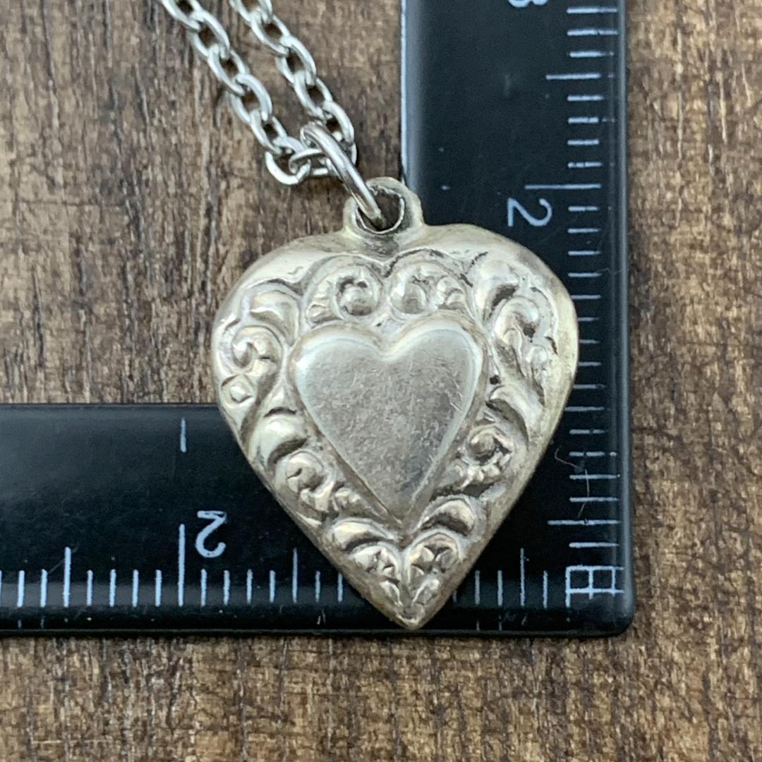 スウィートハートジュエリー両面デザイン 渦巻 シルバー ヴィンテージ ネックレス